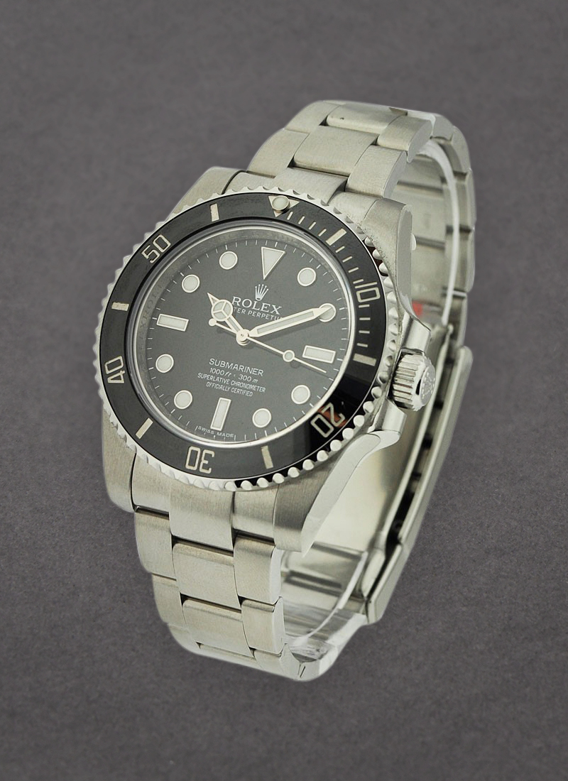 Rolex Unworn Submariner 40mm  No Date in Steel with Black Ceramic Bezel