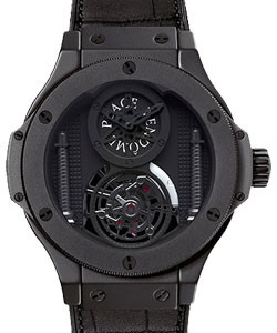 Big Bang Vendome Tourbillon All Black in Black Ceramic on Black Crocodile Leather Strap with Black Dial