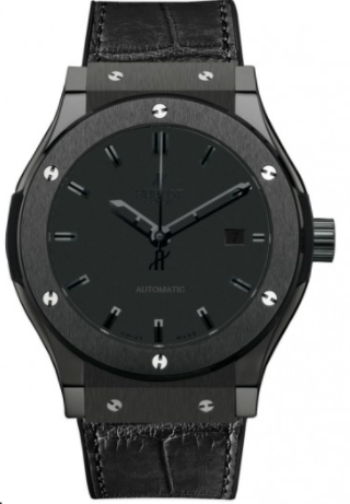 Classic Fusion 38mm - Ceramic All Black Automatic Black Ceramic on Leather with Black Dial