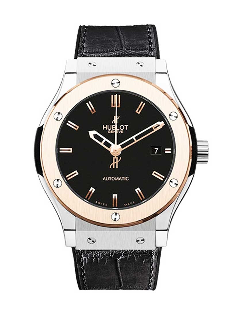 Hublot Classic Fusion 38mm Automatic in  Zirconium with Rose Gold Bezel