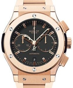 Classic Fusion 45mm in Rose Gold on Rose Gold Bracelet with Black Dial