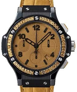 Big Bang 41mm - Tutti Frutti - Camel Carat Black Ceramic on Leather & Rubber Strap with Camel Dial