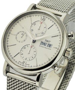 Portofino Chronograph in Steel on Steel Bracelet with Silver Dial
