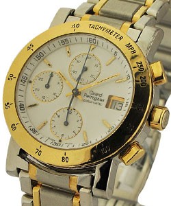 Sport 7000 Chrono in Steel with Yellow Gold Bezel on Steel and Yellow Gold Bracelet with White Dial