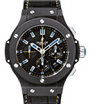 Big Bang 44mm Amfar In Black Ceramic -Limited Edition of 100 Pieces on Black Leather Strap with Black Dial