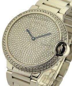 Ballon Bleu 36mm with Factory Pave Diamond Dial White Gold on White Gold Bracelet with Diamond Bezel
