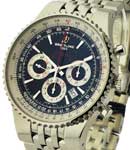 Montbrillant Navitimer 47 in Steel - Limited to 2000pcs on Steel Bracelet with Black Dial with Silver Subdials