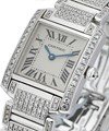 Tank Francaise Full Custom Pave Diamonds White Gold - Small Size
