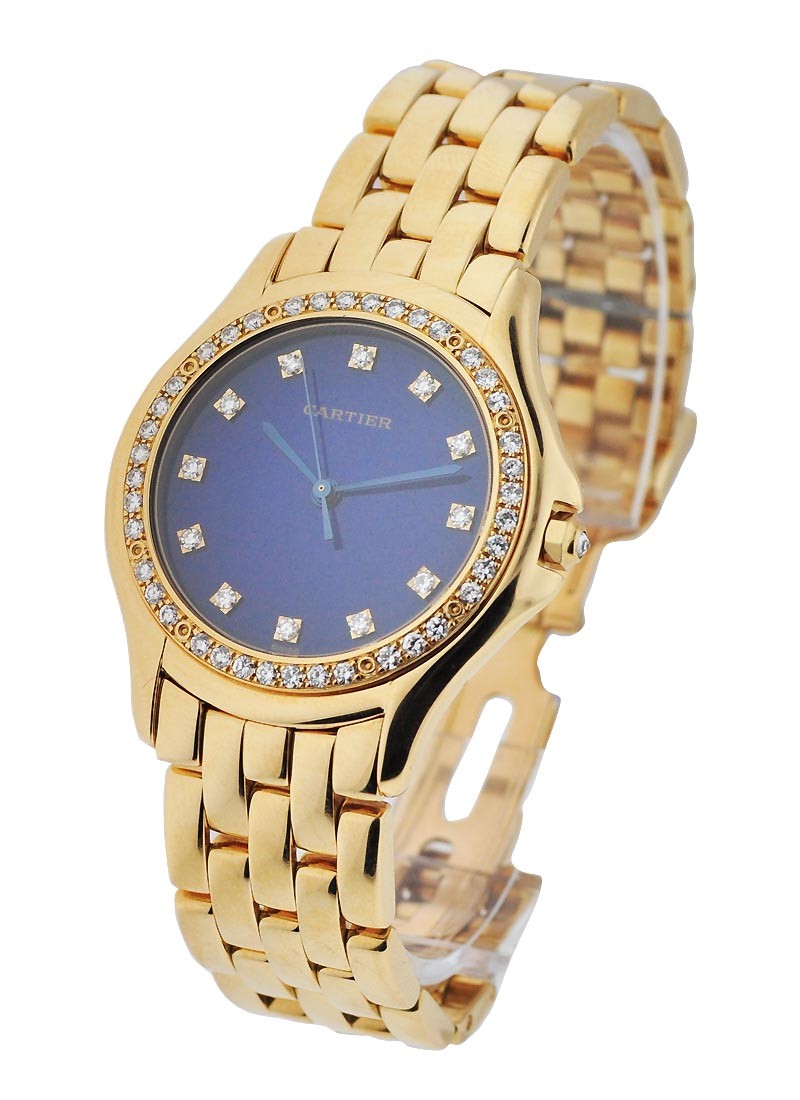 Cartier  Cougar Yellow Gold Large Size with Diamond Bezel