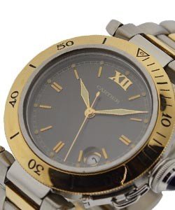 Pasha C 2-Tone Steel with Yellow Gold Bezel with Black Dial