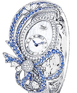 High Jewellery Timepiece White Gold-Diamonds on Bracelet with Silver MOP Dial