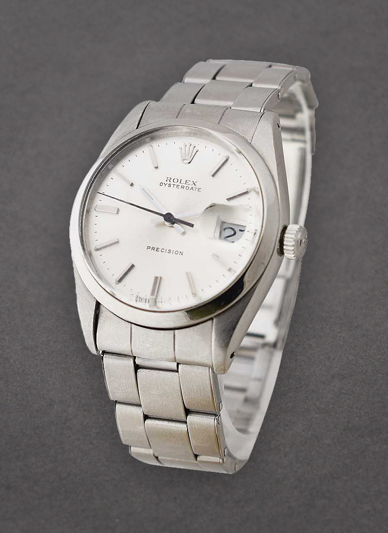 Pre-Owned Rolex Oysterdate Precision 34mm in Steel with Domed Bezel