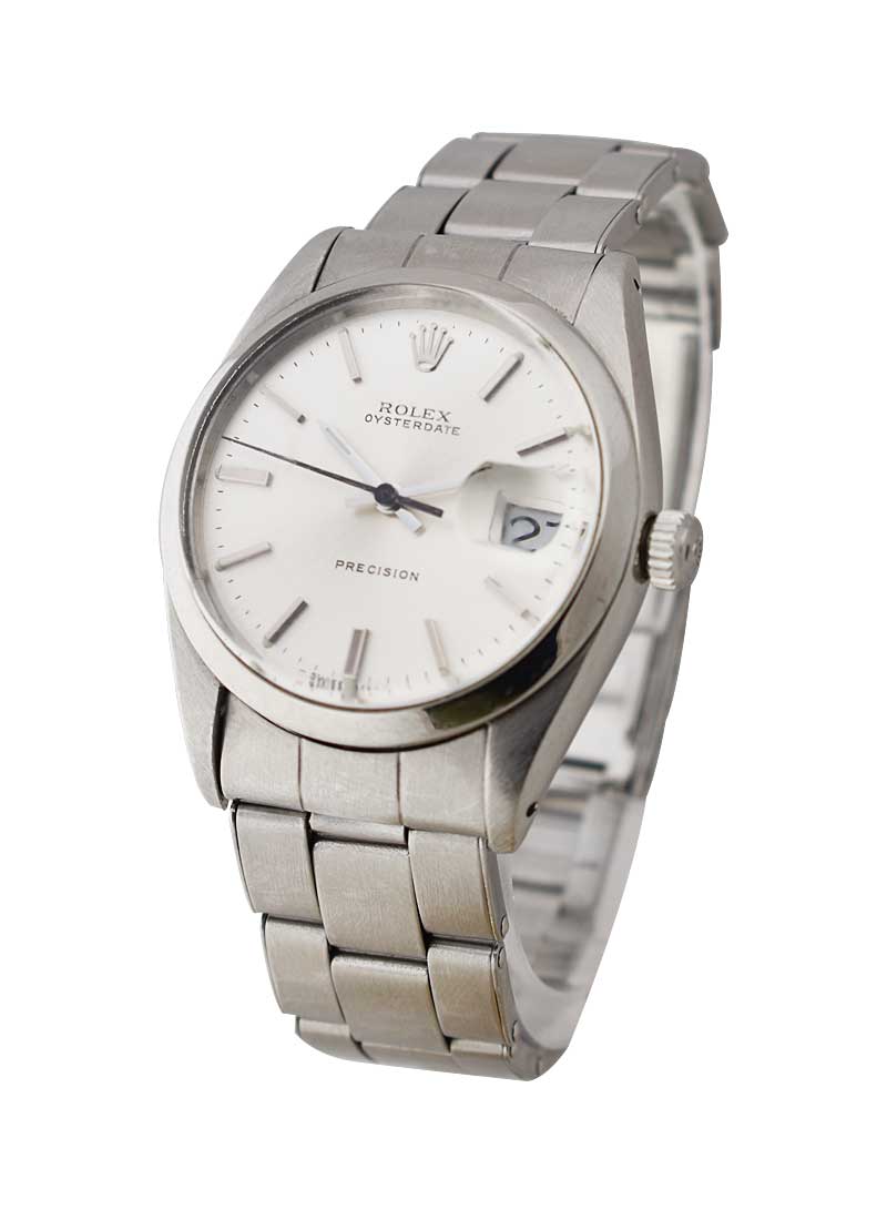 Pre-Owned Rolex Oysterdate Precision 34mm in Steel with Domed Bezel