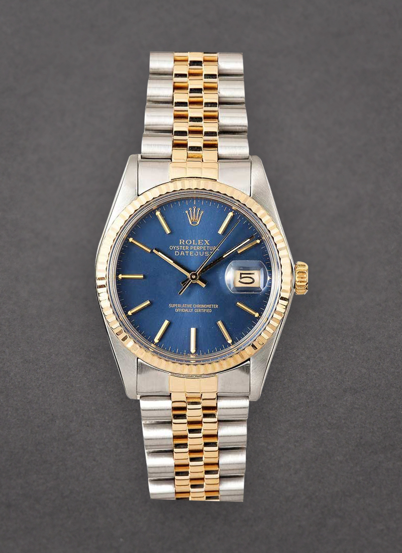 Pre-Owned Rolex 2-Tone Datejust 36mm with Yellow Gold Fluted Bezel 