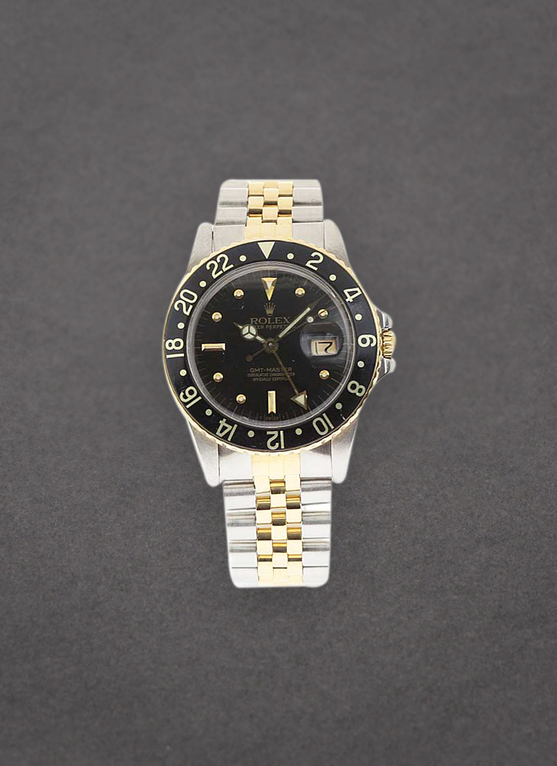 Pre-Owned Rolex GMT-Master 16753 40mm in Steel with Black Bezel