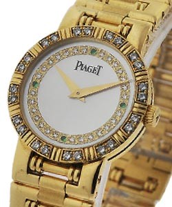 Round Dancer 23mm with Diamond Bezel  Yellow Gold on Bracelet with Special Edition Dial