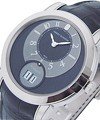 Midnight Big Date 42mm Autoamtic in White Gold on Black Crocodile Leather Strap with Black Guilloche Dial