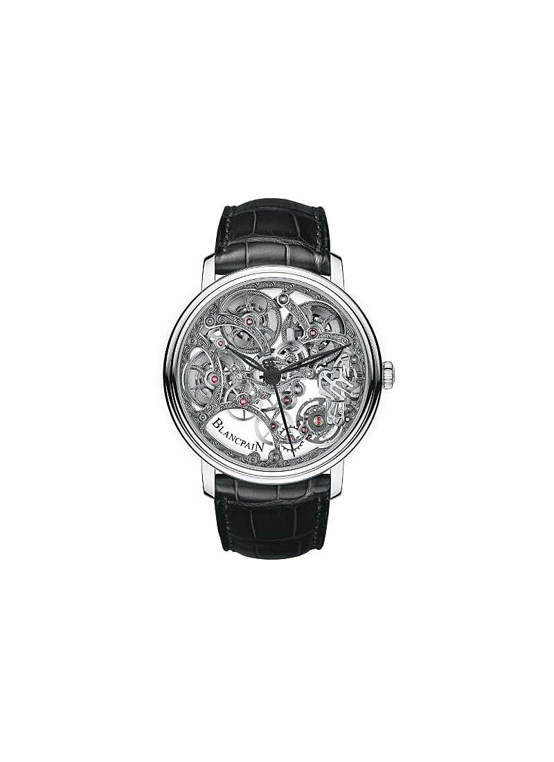 Blancpain Villeret 8 Day Skeleton 38mm Automatic in White Gold