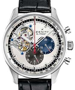Chronomaster 1969 Men's Automatic in Steel On Black Crocodile Strap with Silver Sunray Dial
