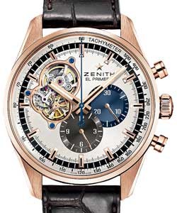 Chronomaster 1969 in Rose Gold On Brown Crocodile Strap with Silver Sunray Dial