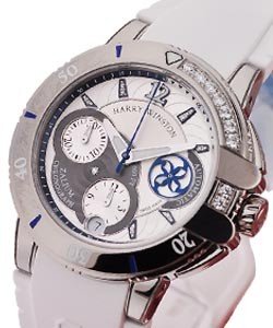 Ocean Sport Chronograph in Zalium on White Rubber Strap with Silver & Gray Dial