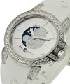Ocean Moon Phase with Diamond Bezel and Lugs White Gold on Rubber Strap with Diamond Dial