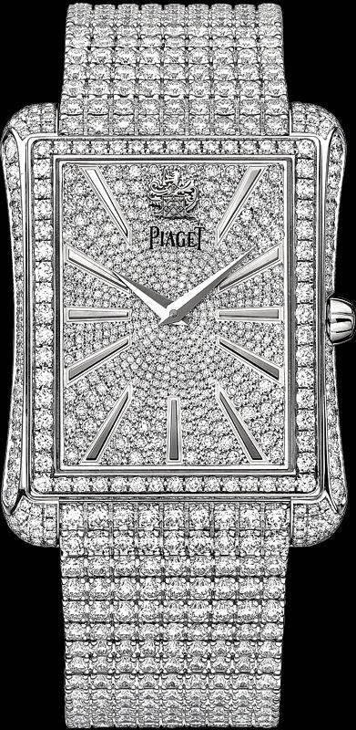 Emperador Watch in White Gold with Diamond Bezel on White Gold Diamond Bracelet with Pave Diamond Dial