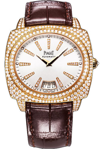 Piaget Limelight Cushion in Rose Gold with Diamond Bezel