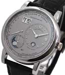 Lange 1 Tourbillon Perpetual in Platinum on Black Leather Strap with Silver Dial - Limited to 100pcs