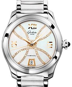 Lady Serenade 36mm Automatic in Steel on Stainless Steel Bracelet with Mother of Pearl Diamonds Dial