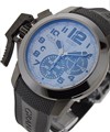 Chronofighter Oversize Superlight Isle in Black PVD Stainless Steel on Black Fabric Strap with Grey Dial