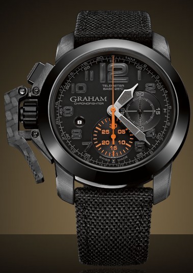 Graham Chronofighter Oversize Black Forest in Steel with Ceramic Bezel 