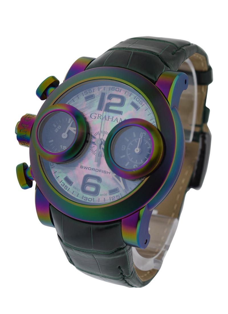 Graham Swordfish Booster Iridescent in Steel with Black PVD 