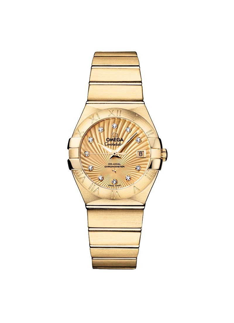 Omega Constellation Brushed Chronometer in Yellow Gold