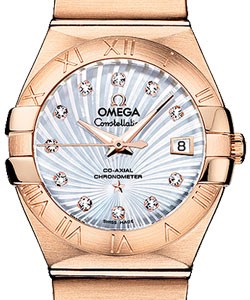 Constellation Brushed Chronometer in Rose Gold on Rose Gold Bracelet with Mother of Pearl Dial