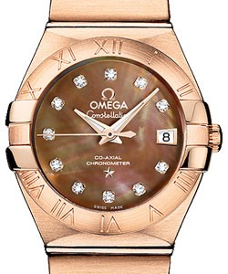 Constellation Brushed Chronometer in Rose Gold on Rose Gold Bracelet with Brown MOP Dial