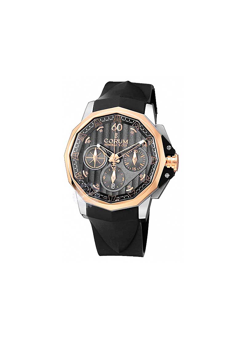 Corum Admiral Cup Challenger Chrono in Steel with Rose Gold Bezel