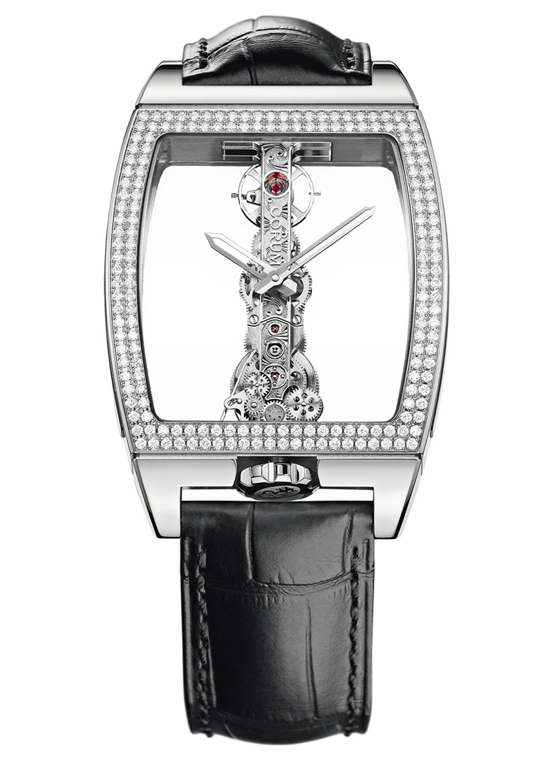 Corum Golden Bridge in White Gold Diamond Bezel