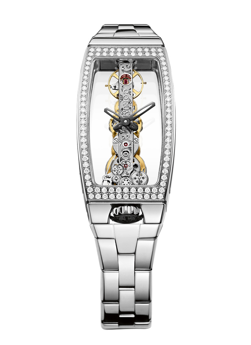 Corum Miss Golden Bridge in White Gold with Diamond Bezel