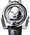Dream Watch in Platinum on Black Leather Strap with Mirror Polish Dial