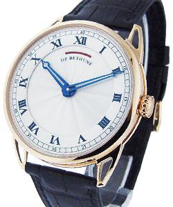 DB 25 in Rose Gold on Black Alligator Leather Strap with Silver Guilloche Dial