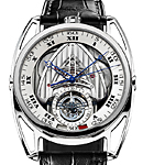 DB 28 Tourbillon in Titanium  on Black Crocodile Leather Strap with Silver Dial