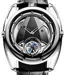 DB 28 Tourbillion in Titanium on Black Crocodile Leather Strap with Black Dial