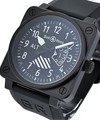 BR 01 Altimeter in Black PVD Steel - Limited Edition of 999pcs on Black Rubber Strap with Black Dial