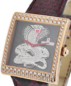 Artisan Buckingham Cobra in Rose Gold with Diamond Bezel on Red Python Strap with Cobra Dial - Limited Edition