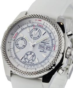 Bentley GT II in Steel on White Rubber Strap with Ice Glacier Dial