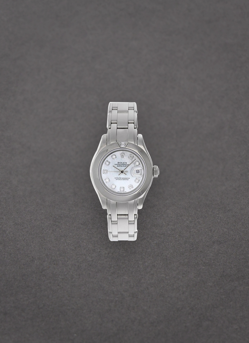 Pre-Owned Rolex Masterpiece 29mm in White Gold with Smooth Bezel - Single Diamond on Bezel