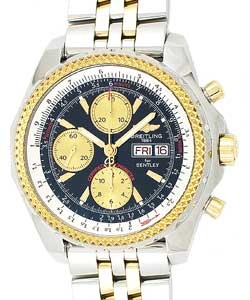 Bentley Collection GT Men''''s Automatic in 2-Tone On Steel and Yellow Gold Bracelet with Black Dial