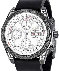Bentley GT Midnight Diamond Watch in Black PVD Steel On Black Rubber Strap with White Dial