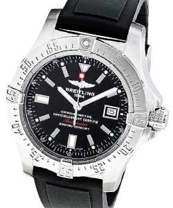 Avenger Seawolf Men's Automatic in Steel On Black Rubber Strap with Black Dial